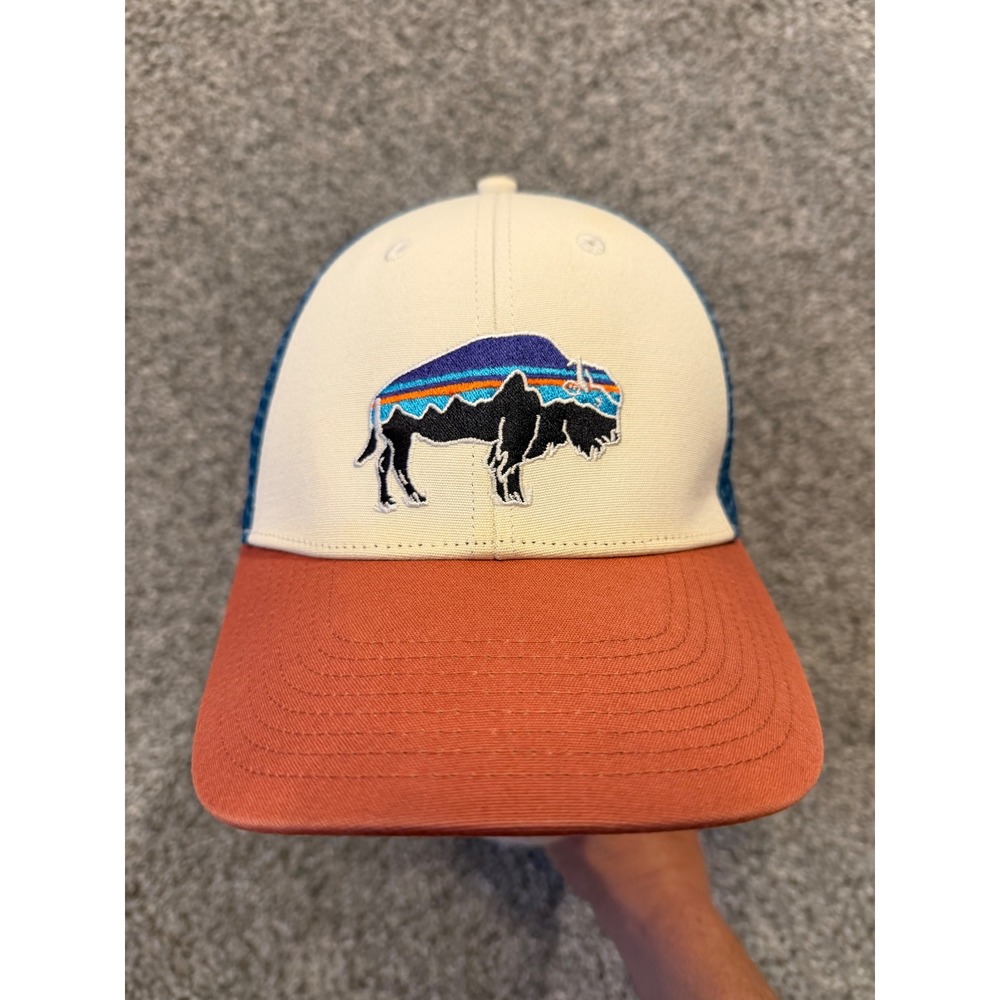Patagonia Trucker Hat Mens OS Multi Bison LoPro Snapback Mesh Cap